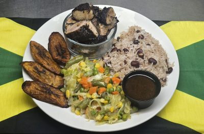 Oven Jerk Pork Meal